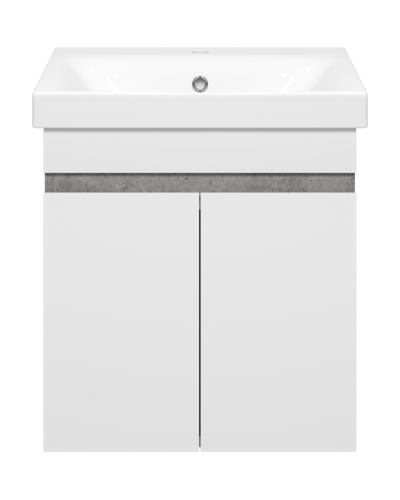 Ронда - 50 Тумба подвесная прямая 2 дв. (бок. ДСП Чикаго, фас.белая эмаль)