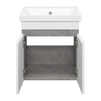 Ронда - 50 Тумба подвесная прямая 2 дв. (бок. ДСП Чикаго, фас.белая эмаль)