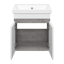 Ронда - 50 Тумба подвесная прямая 2 дв. (бок. ДСП Чикаго, фас.белая эмаль)