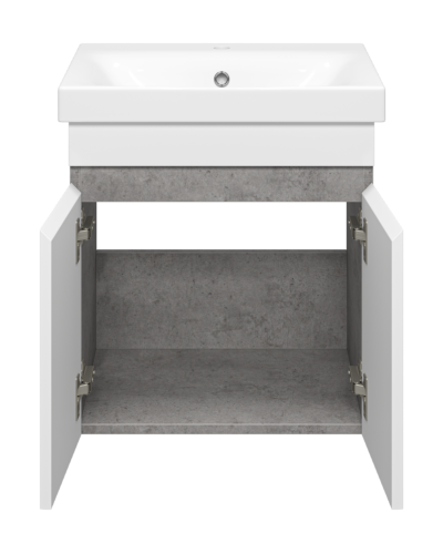 Ронда - 50 Тумба подвесная прямая 2 дв. (бок. ДСП Чикаго, фас.белая эмаль)