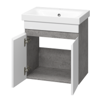 Ронда - 50 Тумба подвесная прямая 2 дв. (бок. ДСП Чикаго, фас.белая эмаль)