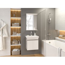 Ронда - 50 Тумба подвесная прямая 2 дв. (бок. ДСП Чикаго, фас.белая эмаль)