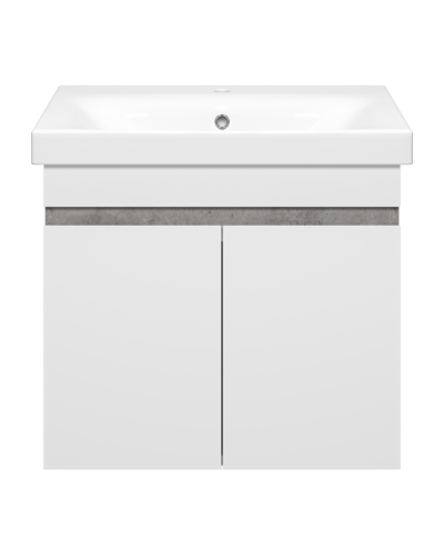 Ронда - 60 Тумба подвесная прямая 2 дв. (бок. ДСП Чикаго, фас.белая эмаль)