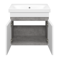 Ронда - 60 Тумба подвесная прямая 2 дв. (бок. ДСП Чикаго, фас.белая эмаль)