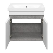 Ронда - 60 Тумба подвесная прямая 2 дв. (бок. ДСП Чикаго, фас.белая эмаль)