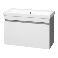 Ронда - 80 Тумба подвесная прямая 2 дв. (бок. ДСП Чикаго, фас.белая эмаль)