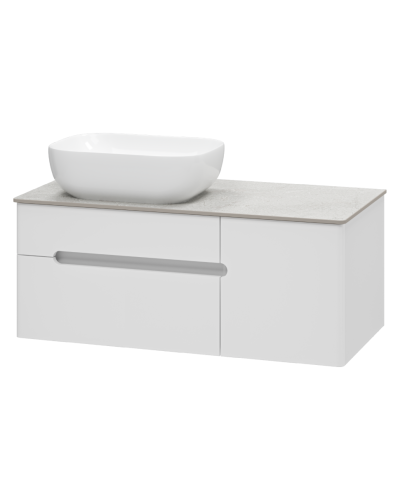 Роял -100 Тумба подвесная с 2 ящ. 1 дв. белый