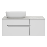 Роял -100 Тумба подвесная с 2 ящ. 1 дв. белый