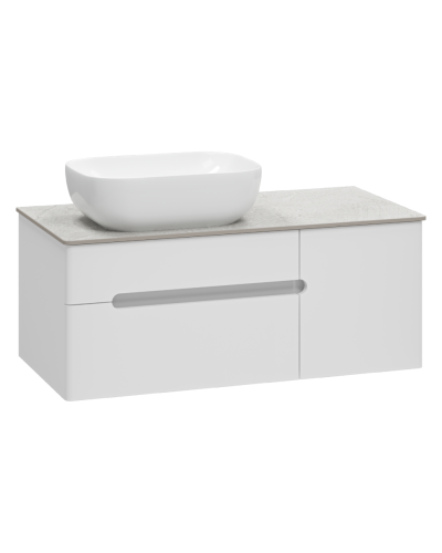 Роял -100 Тумба подвесная с 2 ящ. 1 дв. белый