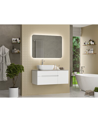 Роял -100 Тумба подвесная с 2 ящ. 1 дв. белый