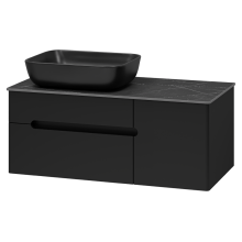 Роял -100 Тумба подвесная с 2 ящ. 1 дв. черный