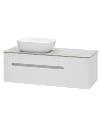 Роял -120 Тумба подвесная с 2 ящ. 1 дв. белый