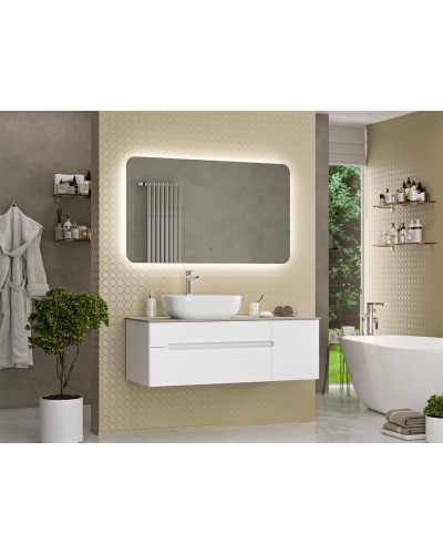 Роял -120 Тумба подвесная с 2 ящ. 1 дв. белый