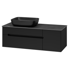 Роял -120 Тумба подвесная с 2 ящ. 1 дв. черный