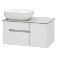 Роял - 80 Тумба подвесная с 2 ящ. 1 дв. белый