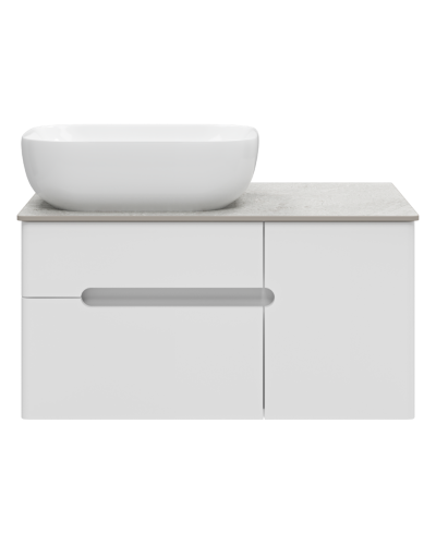 Роял - 80 Тумба подвесная с 2 ящ. 1 дв. белый