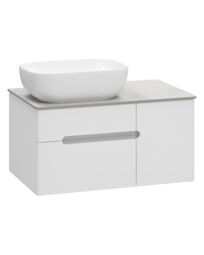 Роял - 80 Тумба подвесная с 2 ящ. 1 дв. белый