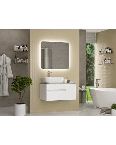 Роял - 80 Тумба подвесная с 2 ящ. 1 дв. белый