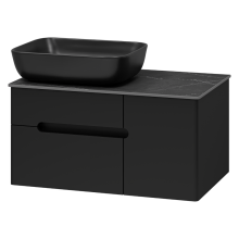Роял - 80 Тумба подвесная с 2 ящ. 1 дв. черный