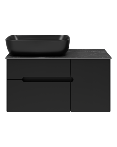 Роял - 80 Тумба подвесная с 2 ящ. 1 дв. черный