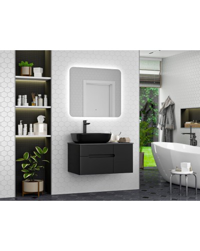 Роял - 80 Тумба подвесная с 2 ящ. 1 дв. черный