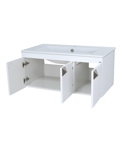 Сахара - 90 Тумба прямая подвесная белая