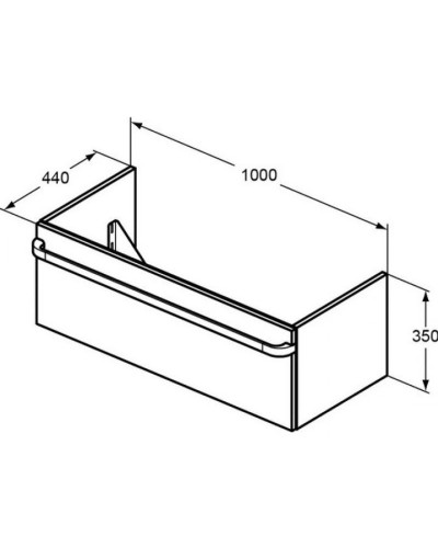 Тумба белый глянец 100 см 1 ящик Ideal Standard Tonic II R4304WG