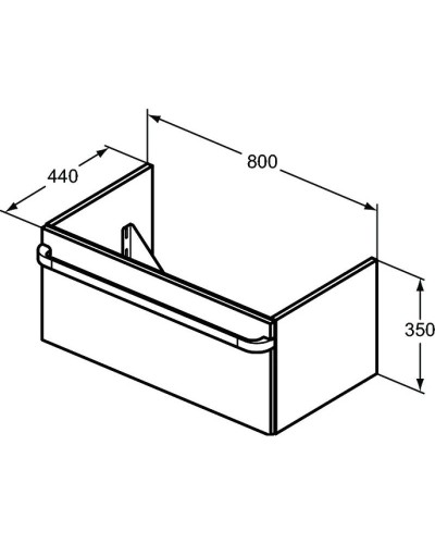 Тумба белый глянец 80 см 1 ящик Ideal Standard Tonic II R4303WG