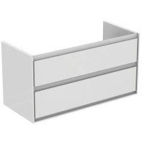 Тумба белый глянец/белый матовый 100 см 2 ящика Ideal Standard Connect Air E0821B2