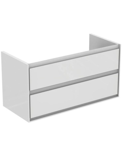 Тумба белый глянец/белый матовый 100 см 2 ящика Ideal Standard Connect Air E0821B2