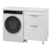 ENFIDA - 60 Тумба напольная 2 ящ. под стир. машину, белая мат. эмаль (Энфида)