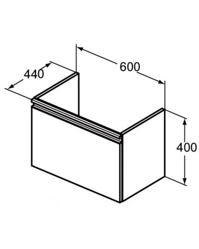 Тумба белый матовый 60 см 1 ящик Ideal Standard Tesi T0046OV