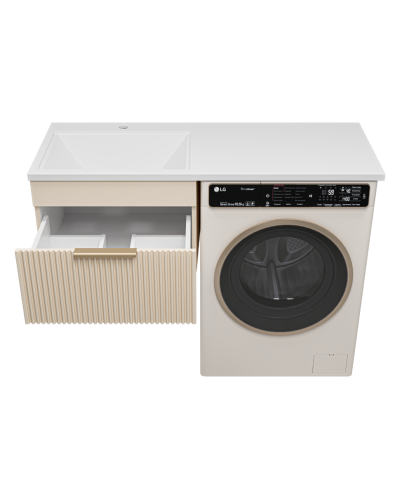 ENFIDA - 60 Тумба подвесная 1 ящ. под стир. машину, бежевая мат. эмаль (Энфида)