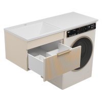 ENFIDA - 60 Тумба подвесная 1 ящ. под стир. машину, бежевая мат. эмаль (Энфида)