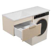 ENFIDA - 60 Тумба подвесная 1 ящ. под стир. машину, бежевая мат. эмаль (Энфида)