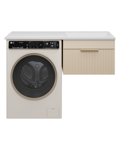 ENFIDA - 60 Тумба подвесная 1 ящ. под стир. машину, бежевая мат. эмаль (Энфида)