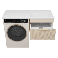 ENFIDA - 60 Тумба подвесная 1 ящ. под стир. машину, бежевая мат. эмаль (Энфида)