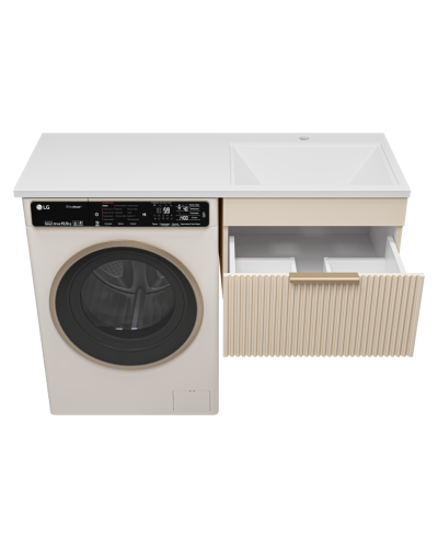 ENFIDA - 60 Тумба подвесная 1 ящ. под стир. машину, бежевая мат. эмаль (Энфида)