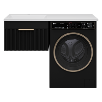 ENFIDA - 60 Тумба подвесная 1 ящ. под стир. машину, черная мат. эмаль (Энфида)