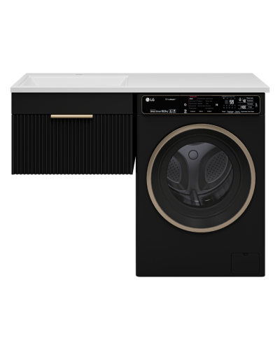 ENFIDA - 60 Тумба подвесная 1 ящ. под стир. машину, черная мат. эмаль (Энфида)