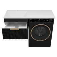 ENFIDA - 60 Тумба подвесная 1 ящ. под стир. машину, черная мат. эмаль (Энфида)