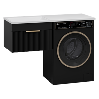 ENFIDA - 60 Тумба подвесная 1 ящ. под стир. машину, черная мат. эмаль (Энфида)