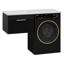 ENFIDA - 60 Тумба подвесная 1 ящ. под стир. машину, черная мат. эмаль (Энфида)