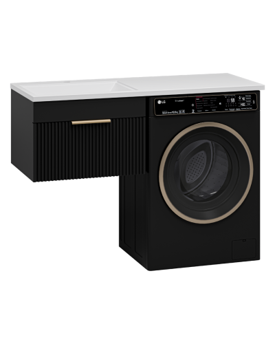 ENFIDA - 60 Тумба подвесная 1 ящ. под стир. машину, черная мат. эмаль (Энфида)