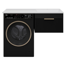 ENFIDA - 60 Тумба подвесная 1 ящ. под стир. машину, черная мат. эмаль (Энфида)