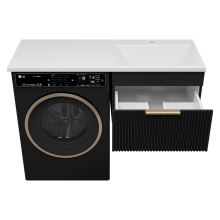 ENFIDA - 60 Тумба подвесная 1 ящ. под стир. машину, черная мат. эмаль (Энфида)