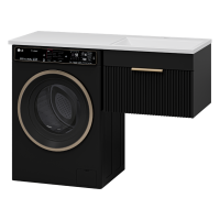 ENFIDA - 60 Тумба подвесная 1 ящ. под стир. машину, черная мат. эмаль (Энфида)