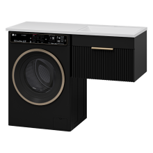 ENFIDA - 60 Тумба подвесная 1 ящ. под стир. машину, черная мат. эмаль (Энфида)