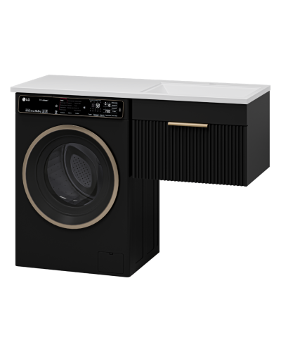 ENFIDA - 60 Тумба подвесная 1 ящ. под стир. машину, черная мат. эмаль (Энфида)