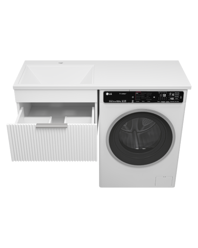 ENFIDA - 60 Тумба подвесная 1 ящ. под стир. машину, белая мат. эмаль (Энфида)